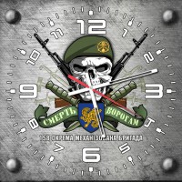 Годинник 158 ОМБр череп в береті сірий