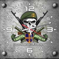 Годинник 159 ОМБр череп в береті сірий