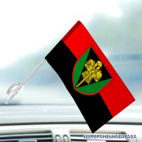 Автомобільний прапорець 17 Окрема Важка механізована бригада ім. Костянтина Пестушка червоно-чорний