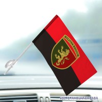 Автомобільний прапорець 24 ОМБр Червоно-чорний