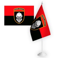 Настільний прапорець 3 окрема важка механізована Залізна бригада червоно-чорний