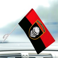 Автомобільний прапорець 3 Окрема Важка Механізована Бригада червоно-чорний