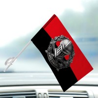 Автомобільний прапор 3 ОТБр червно-чорний