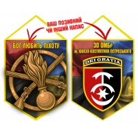 Вимпел 30 ОМБр і знак Піхоти Combo
