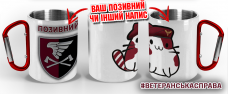 Термочашка Котик-Десантник 33 ОІП ДШВ з позивним на замовлення