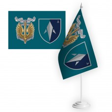 Настільний прапорець Батальйон БПС Катран 35 ОБрМП та знак Морської піхоти