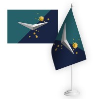 Настільний прапорець Батальйон БПС Vartovi 36 ОБрМП емблема