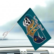 Автомобільний прапорець Батальйон БПС Vartovi 36 ОБрМП череп в береті та знак Морської піхоти