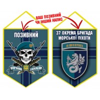 Вимпел 37 ОБр МП череп в береті