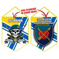 Вимпел 39 ОБрБО МП череп в береті ВМСУ