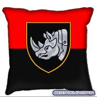 Декоративна подушка 4 ОВМБр червоно-чорна