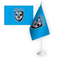 Настільний прапорець 40 Бригада Тактичної Авіації Привид Києва блакитний