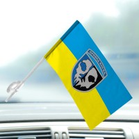 Автомобільний прапорець 40 Бригада Тактичної Авіації Привид Києва жовто-блакитний