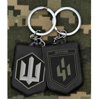 Брелок 411 ОПБПС чорно-сірий полімер