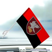Автомобільний прапорець 421 ББС Сапсан ДШВ червоно-чорний