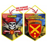 Вимпел 43 ОАБр череп в береті Combo