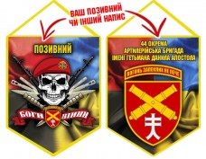 Вимпел 44 ОАБр череп в береті Combo