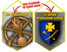 Вимпел 44 ОМБр і знак Піхоти Grey