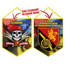 Вимпел 45 ОАБр череп в береті Combo