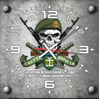Годинник 54 ОМБр череп в береті сірий