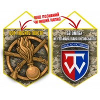 Вимпел 58 ОМПБр і знак Піхоти піксель