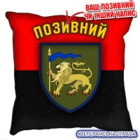 Декоративна подушка 60 ОМБр червоно-чорна