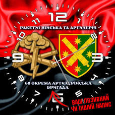 Годинник 68 ОАБр та знак РВіА червоно-чорний