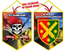 Вимпел 68 ОАБр череп в береті Combo