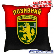 Декоративна подушка 68 ОЄБр червоно-чорний