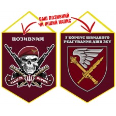 Вимпел 7 корпус швидкого реагування ДШВ череп в береті