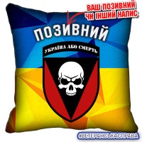 Декоративна подушка жовто-блакитна 72 ОМБр