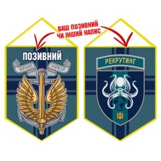 Вимпел Центр рекрутингу ВМСУ шеврон і знак Морської піхоти