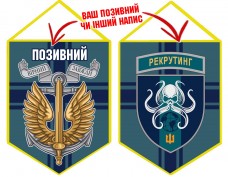 Вимпел Центр рекрутингу ВМСУ шеврон і знак Морської піхоти