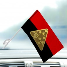 Автомобільний прапорець РХБЗ червоно-чорний