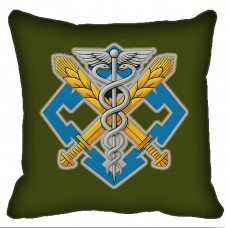 Декоративна подушка Сили Логістики ЗСУ емблема олива