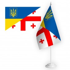Настільний прапорець Україна Грузія варіант