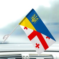 Автомобільний прапорець Україна Грузія варіант