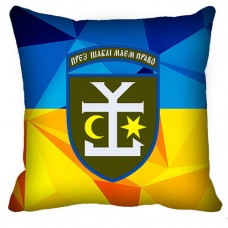 Купить Декоративна подушка 54 ОМБр (жовто-блакитна) в интернет-магазине Каптерка в Киеве и Украине