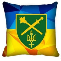 Декоративна подушка ОК Північ (жовто-блакитна)