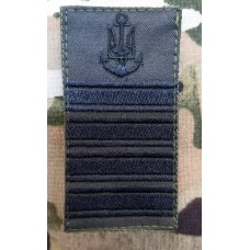 Погон ВМСУ Капітан I рангу (олива чорна нитка)