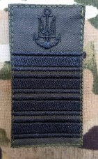 Погон ВМСУ Капітан I рангу (олива чорна нитка)