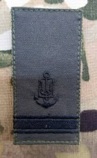 Погон ВМСУ Молодший Лейтенант (олива чорна нитка)