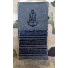 Погон ВМСУ Капітан III рангу (олива чорна нитка)