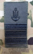 Погон ВМСУ Капітан III рангу (олива чорна нитка)
