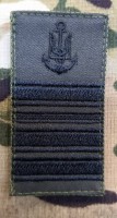 Погон ВМСУ Капітан II рангу (олива чорна нитка)