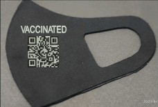 Маска з вишивкою QR-код Vaccinated