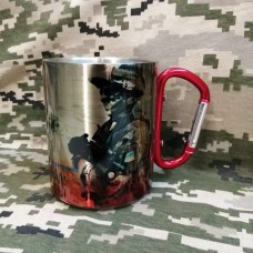 Купить Термочашка з принтом Армія України: загартовані у вогні в интернет-магазине Каптерка в Киеве и Украине