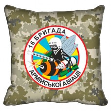Декоративна подушка 16 Окрема Бригада Армійської Авіації (неформальний знак, піксель)