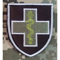 Нарукавний знак Командування Медичних сил Збройних Сил України (польовий варіант)