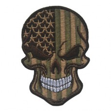 Нашивка прапор США (череп) Хакі